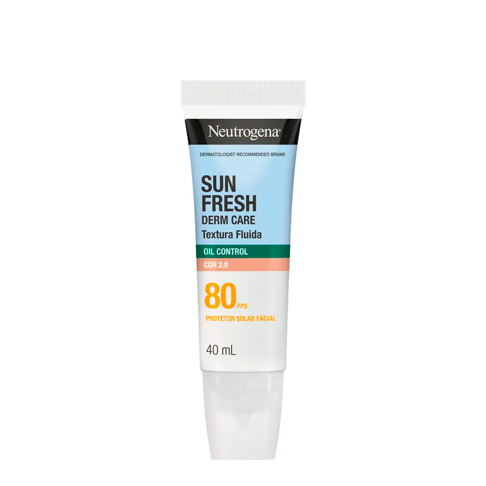Protetor Solar Facial Neutrogena Sun Fresh® Derm Care FPS 80 40ml cor 2.0