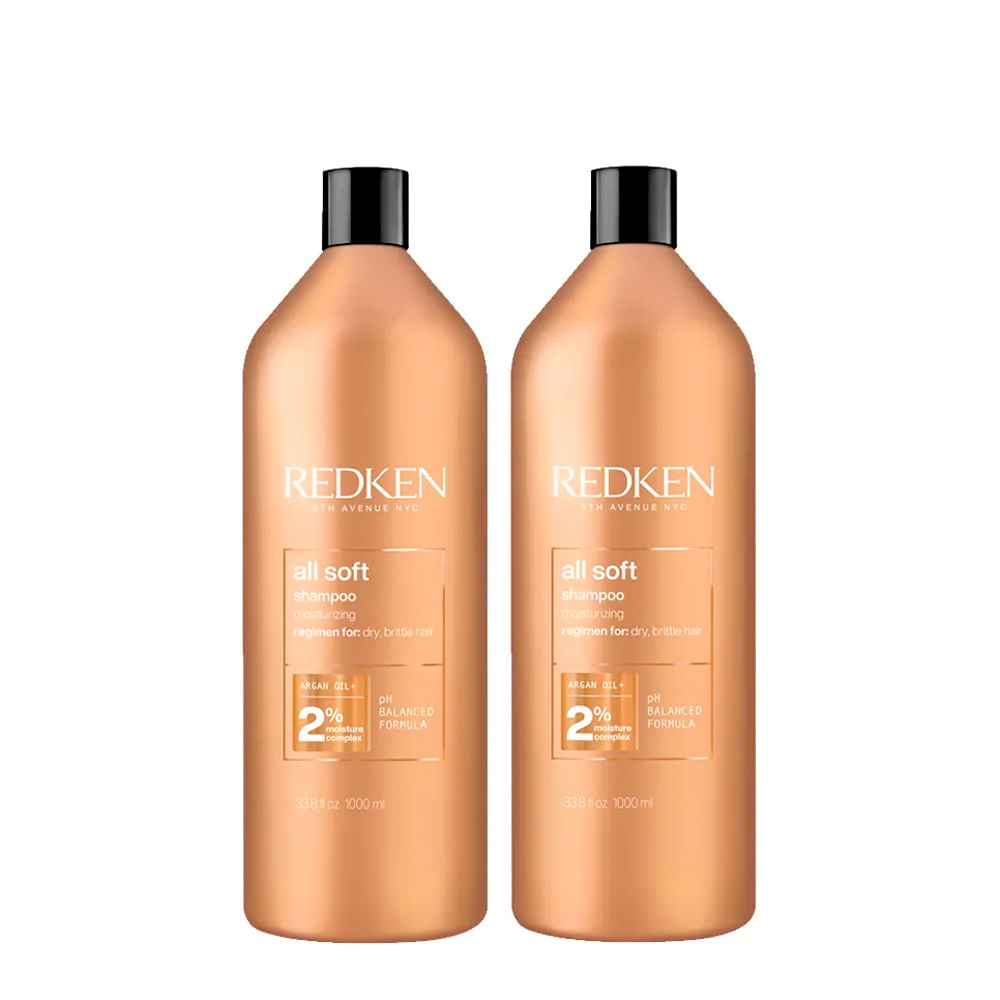 Kit Redken All Soft - Shampoo 1000ml - 2 Unidades