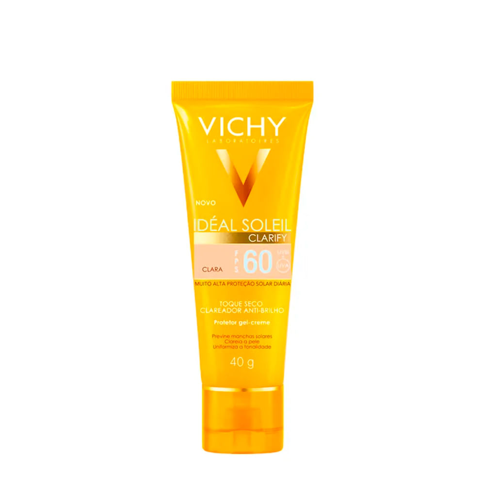 Protetor Solar Semi-Matte Facial FPS 60 Vichy Idéal Claro 40g