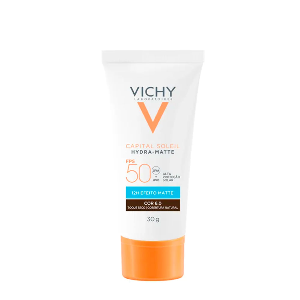 Protetor Solar Facial Vichy Capital Soleil Hydra-Matte FPS 50 Cor 6.0 30g