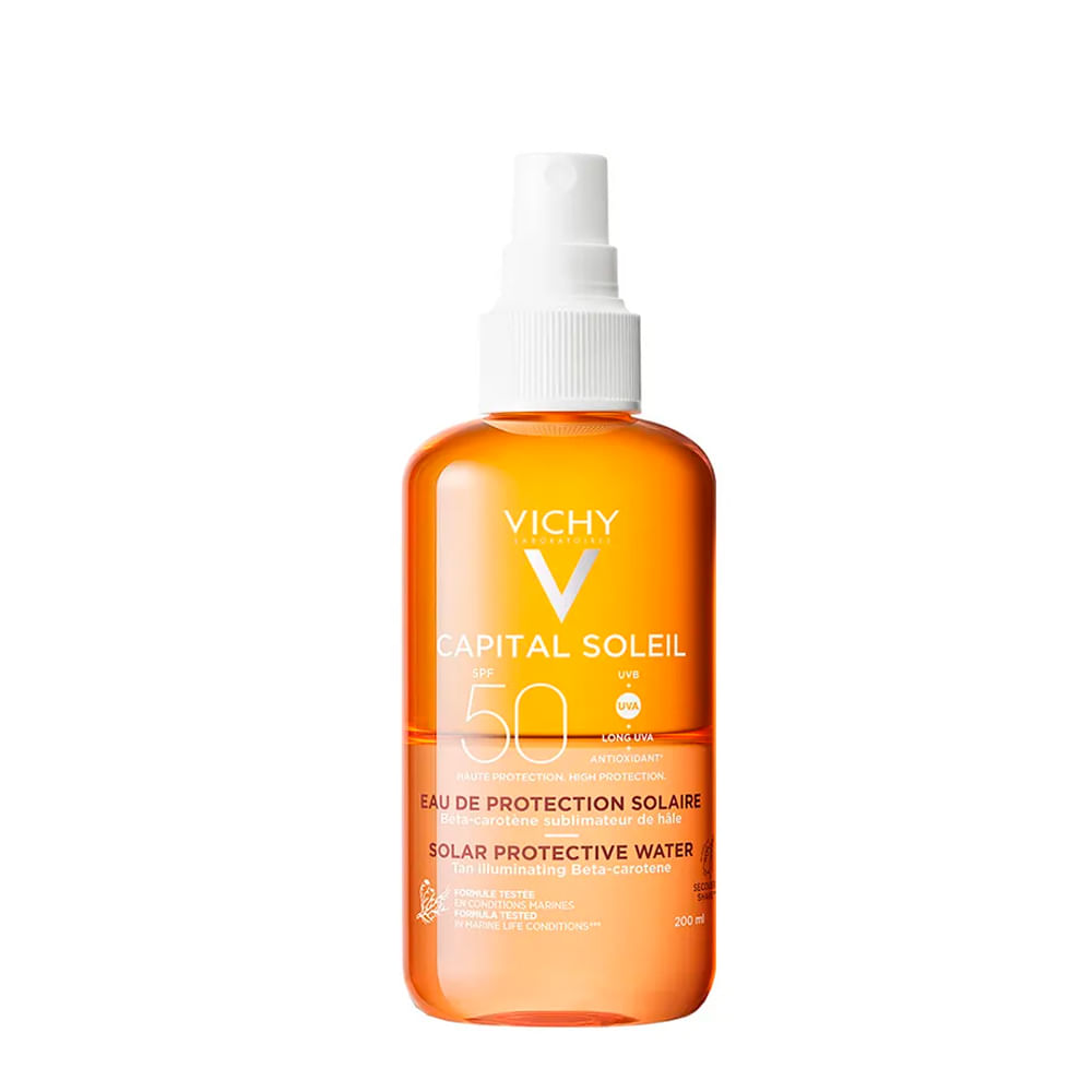 Água Solar Protetora Iluminadora Corporal Vichy Capital Soleil Fps 50 200ml
