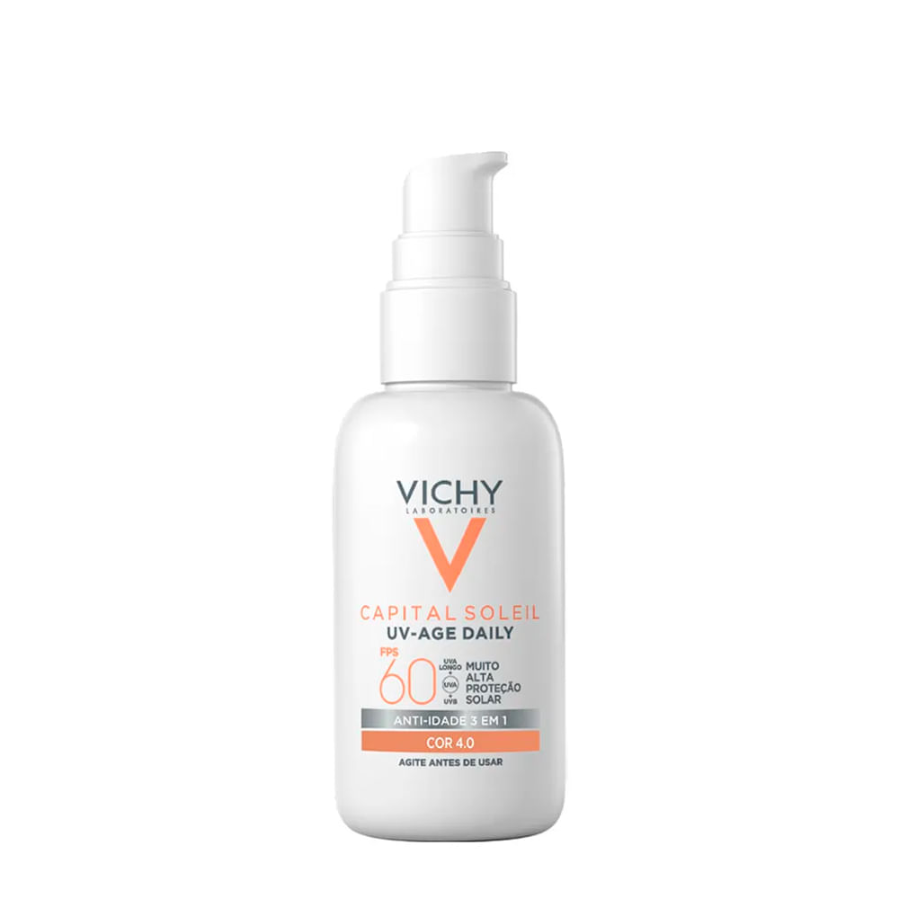 Protetor Solar Facial Vichy Capital Soleil Uv-Age Daily FPS 60 Cor 4.0 40g