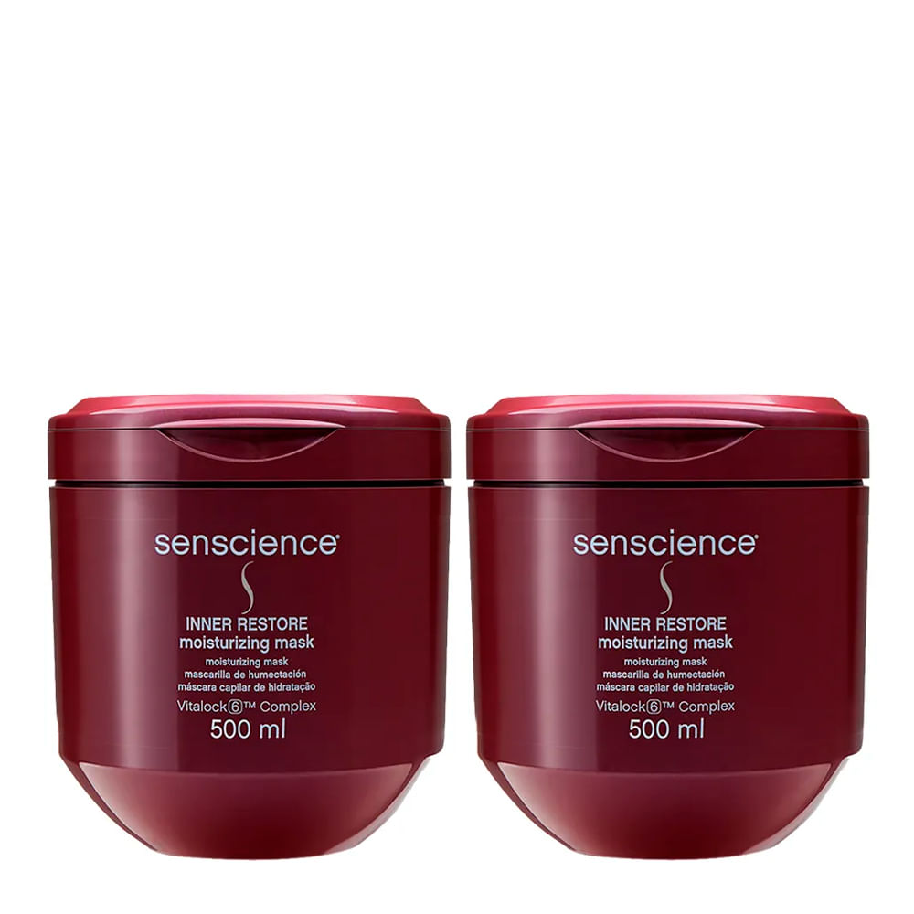 Kit Senscience Inner Restore Moisturizing - Máscara de Hidratação 500ml - 2 Unidades