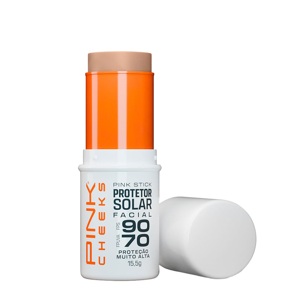 Protetor Solar Facial com Cor Pink Cheeks Pink Stick FPS 90 FPUVA 70 21Km 15,5g