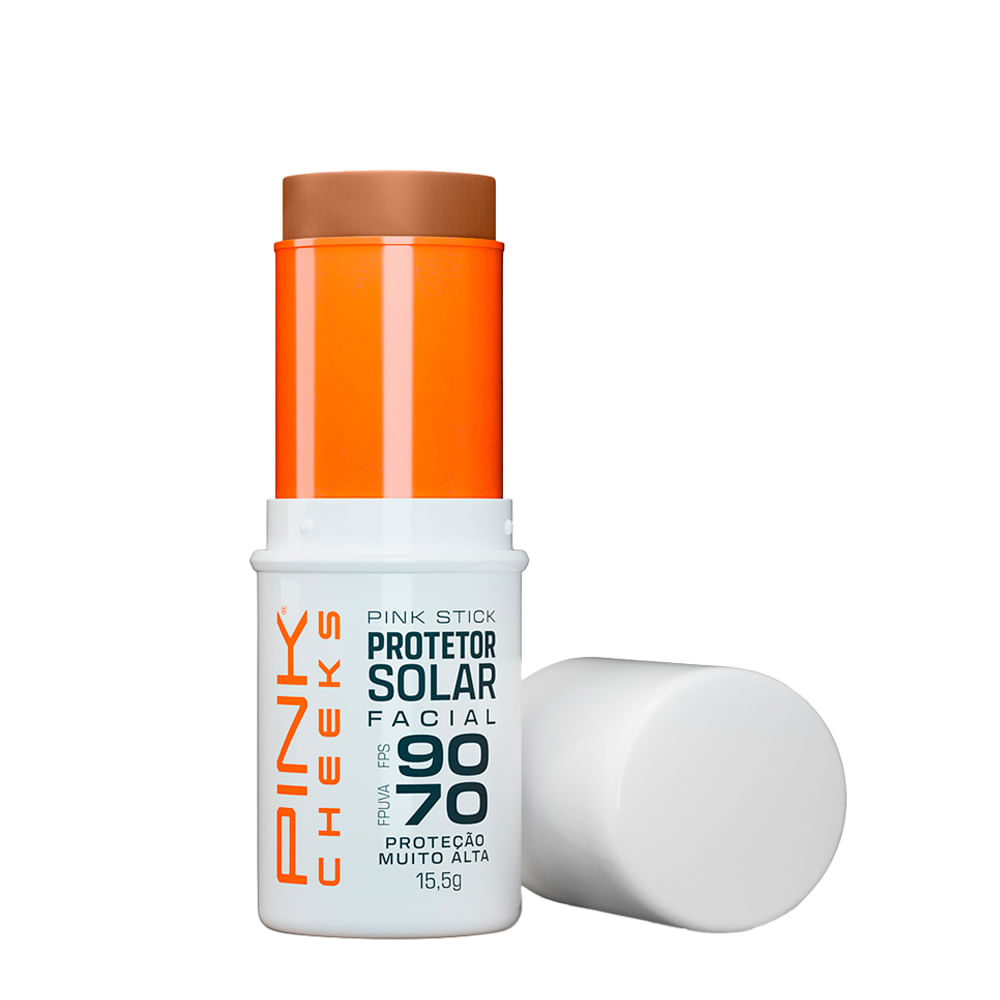 Protetor Solar Facial com Cor Pink Cheeks Pink Stick FPS 90 FPUVA 70 42Km Rio 15,5g