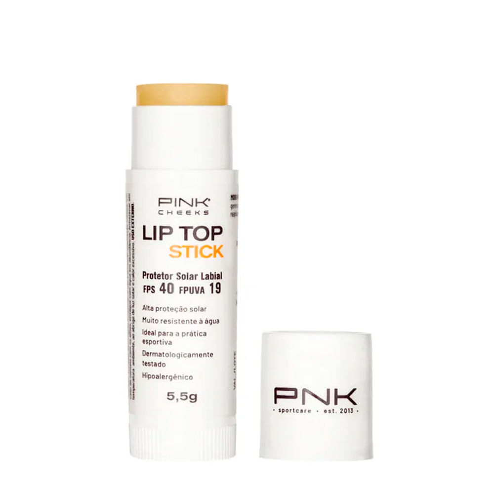 Lip Balm Hidratante Pink Cheeks Lip Top Stick Fps 40 Transparente 5,5g