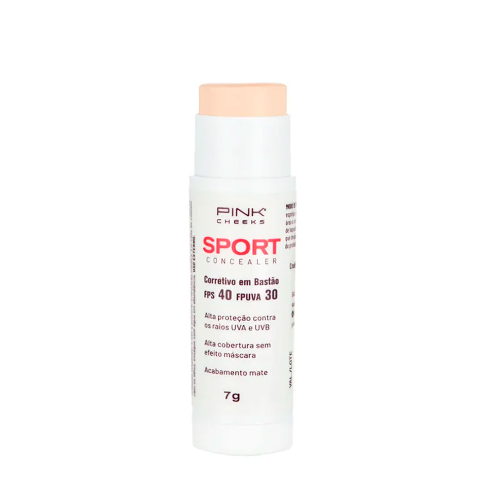 Corretivo em Bastão Pink Cheeks Sport Concealer Fps 40 Fpuva 30 C10 7g