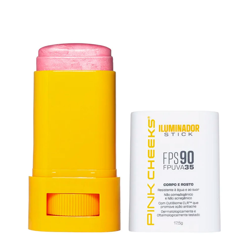 Iluminador Multifuncional Corporal e Facial Pink Cheeks FPS 90 FPUVA 35 Rosé 17,5g
