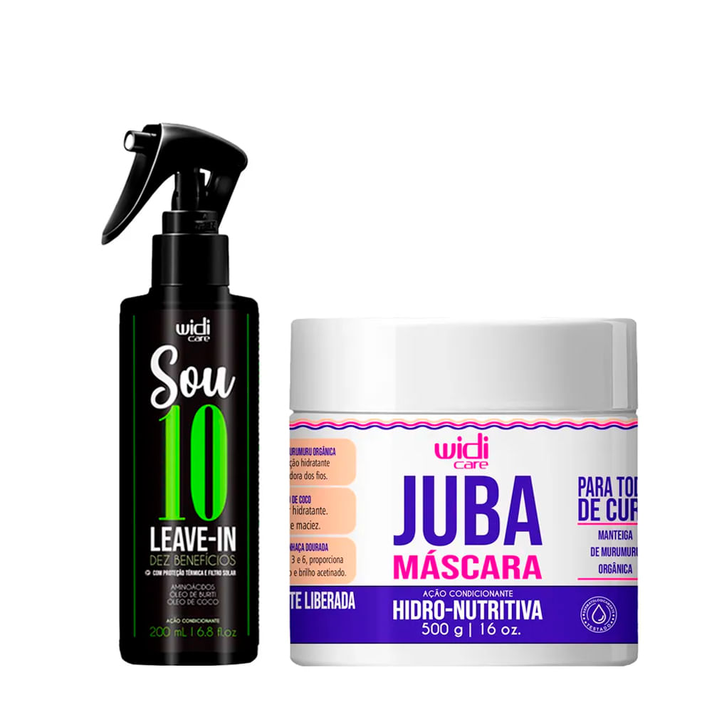 Kit Widi Care Juba Máscara 500ml + Leave-In Sou 10 200ml
