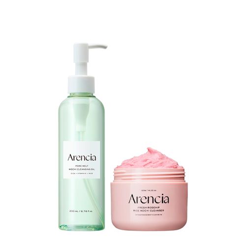 Kit Arencia Facial - Máscara de Limpeza Rice Mochi Rosehip 120g + Óleo de Limpeza Pore Melt Mochi 200ml