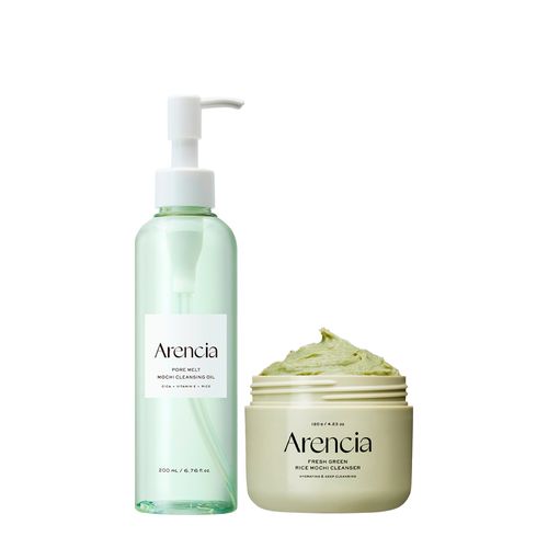 Kit Arencia Purificante - Máscara de Limpeza Facial Rice Mochi Green 120g + Óleo de Limpeza Facial Pore Melt Mochi 200ml