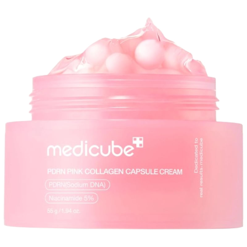 MEDICUBE - Hidratante Facial Pink com PDRN Capsulas de Colágeno 55g