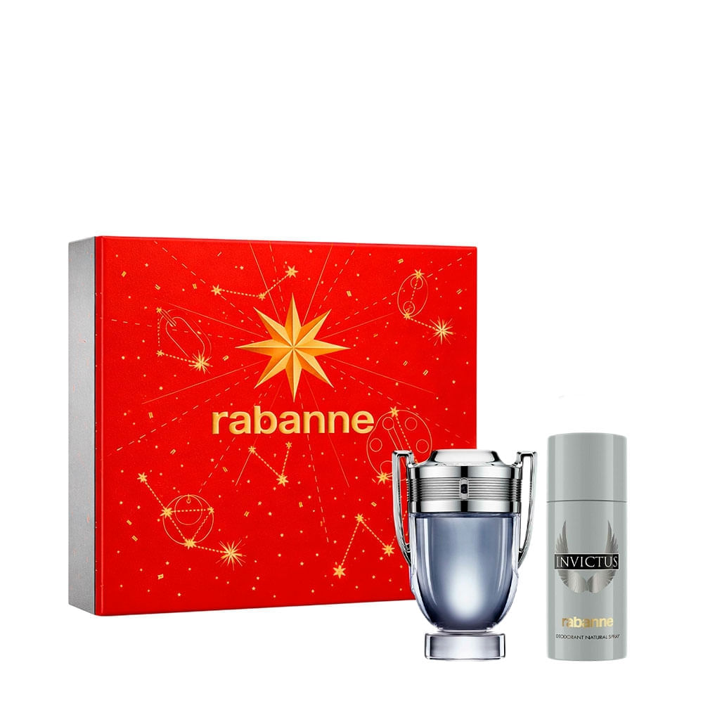 Kit Rabanne Invictus Masculino - Eau de Toilette 100ml + Desodorante 150ml