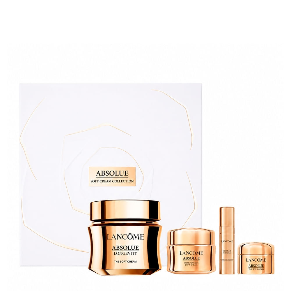 Kit Lancôme Absolue Soft Cream Collection - Creme Facial 60ml + 15ml + Creme para Área dos Olhos 5ml + Sérum Facial 5ml