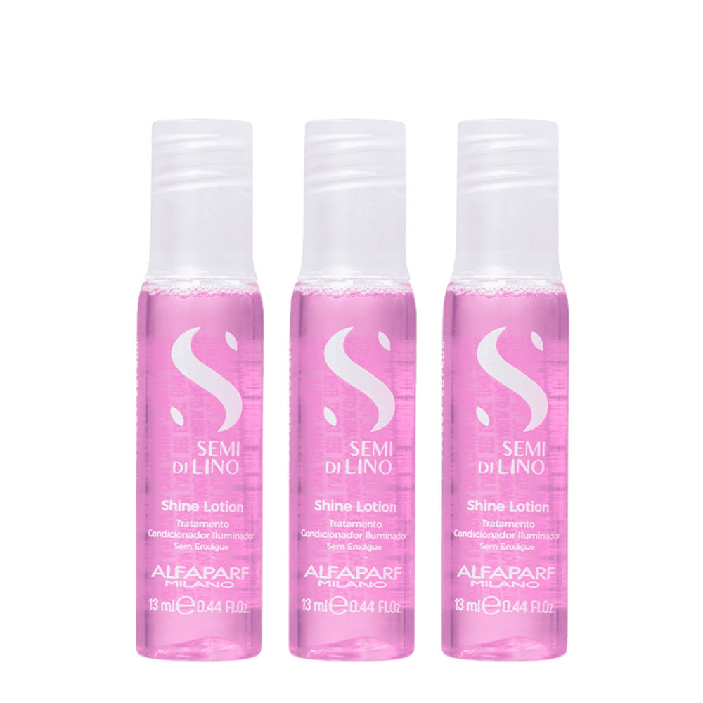 Kit de Ampola Alfaparf Milano Professional Semi Di Lino Illuminating Shine Lotion 3 X 13ml