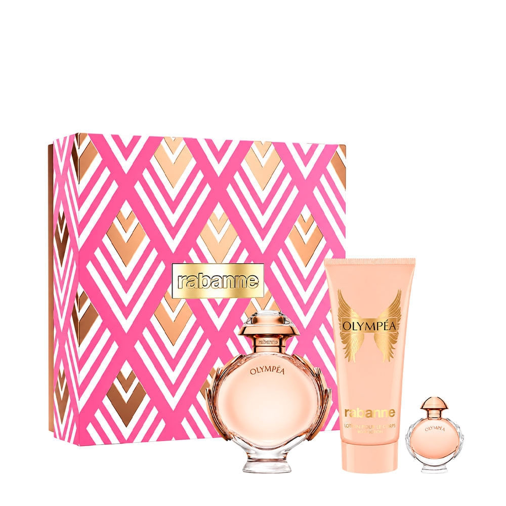 Kit Rabanne Olympéa Feminino - Eau de Parfum 80ml + 6ml + Body Lotion 100ml