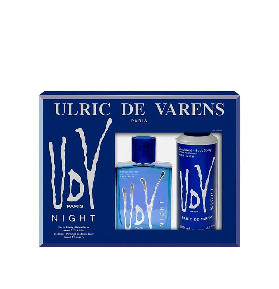 Ulric de Varens Kit UDV Night Masculino - Eau de Toilette 100ml + Desodorante 200ml